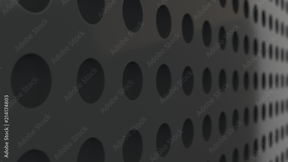 Pattern of hemisphere indents Pattern of hemisphere indents