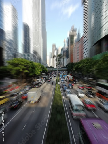 Traffic capital. Photo car during work hours. © nitiwongthai