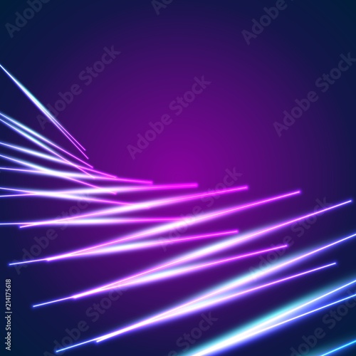 Bright neon lines background