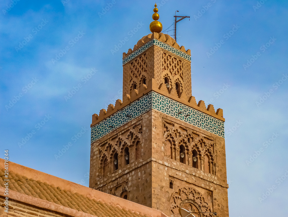 Obraz premium Minaret of the Koutoubia Mosque in Marrakesh Morocco