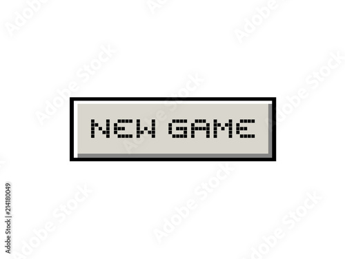 retro button with new game message