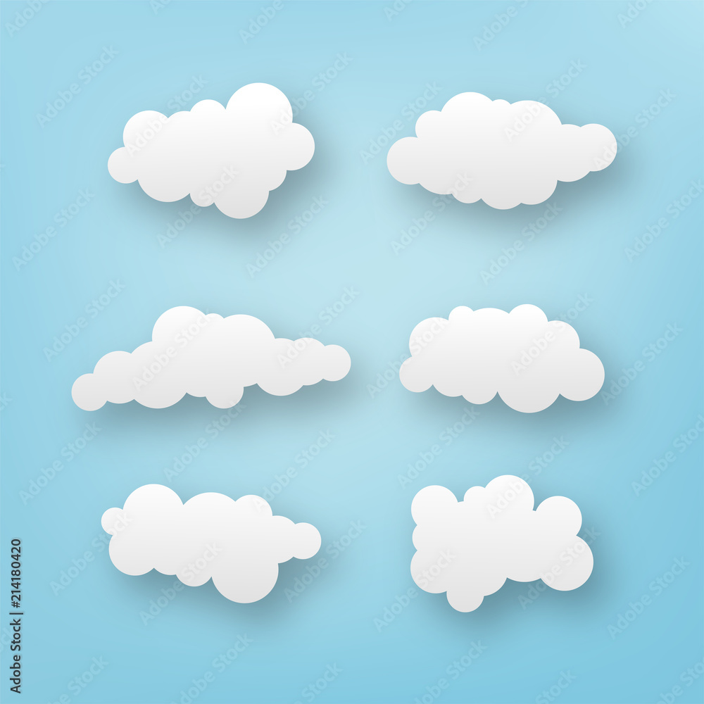 six clouds illustration