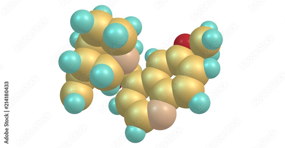 Quinine molecular structure isolated on white Quinine molecular structure isolated on white