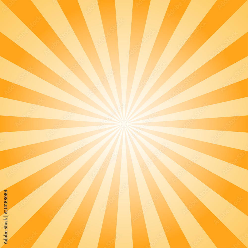 Sunlight abstract background. Orange and brown color burst background.