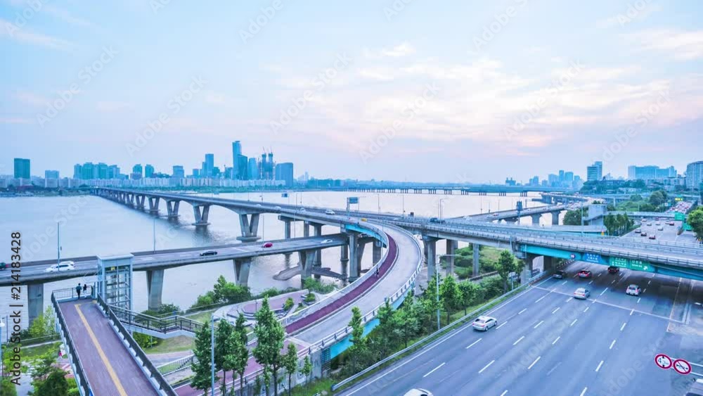 Time lapse of Seoul City Skyline,South Korea Time lapse of Seoul City Skyline,South Korea