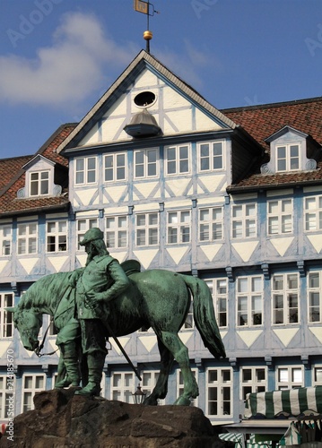 Romantisches Wolfenbüttel; Marktplatz mit Herzog August Denkmal