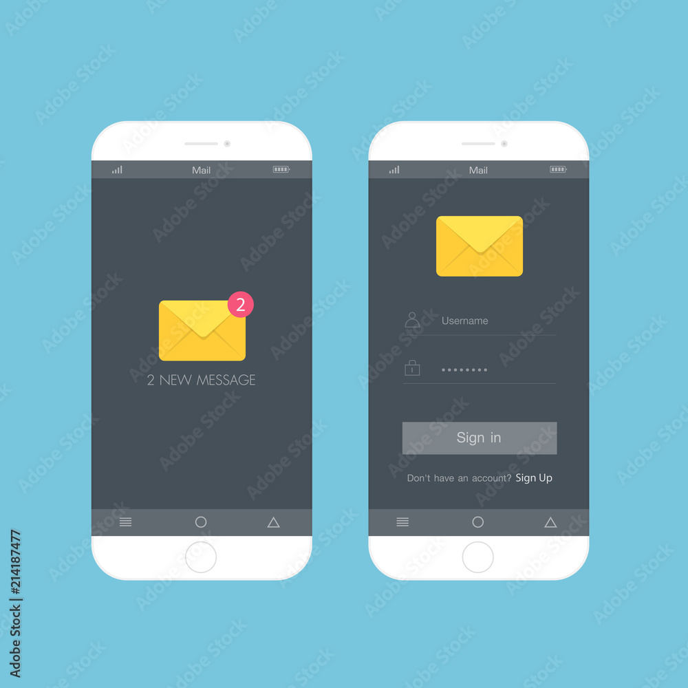 Flash Design style the smartphone with e-mail application on screen ,vector design Element illustration Flash Design style the smartphone with e-mail application on screen ,vector design Element illustration