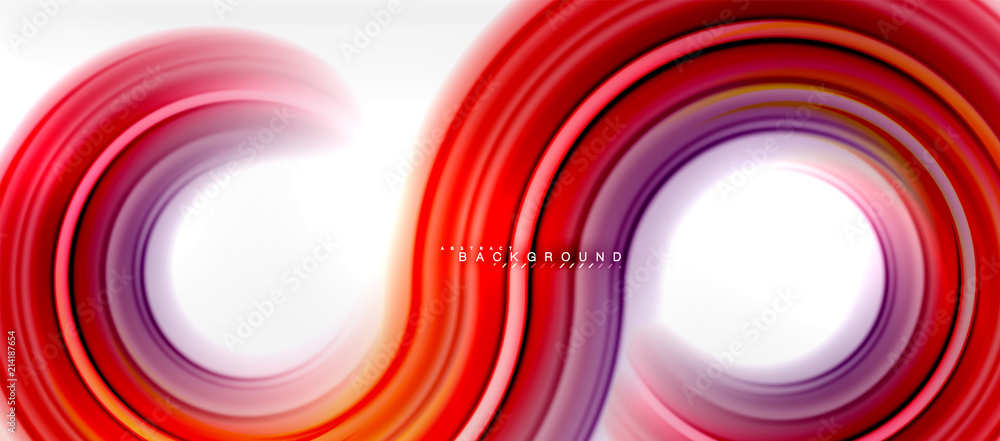 Rainbow fluid color line abstract background - swirl and circles, twisted liquid colours design, colorful marble or plastic wavy texture backdrop, multicolored template for business or technology Rainbow fluid color line abstract background - swirl and circles, twisted liquid colours design, colorful marble or plastic wavy texture backdrop, multicolored template for business or technology
