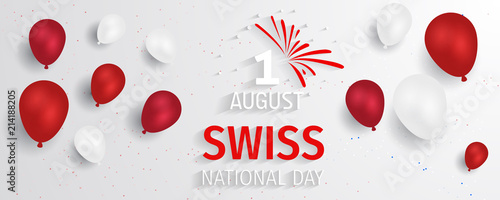 Swiss national day vector.