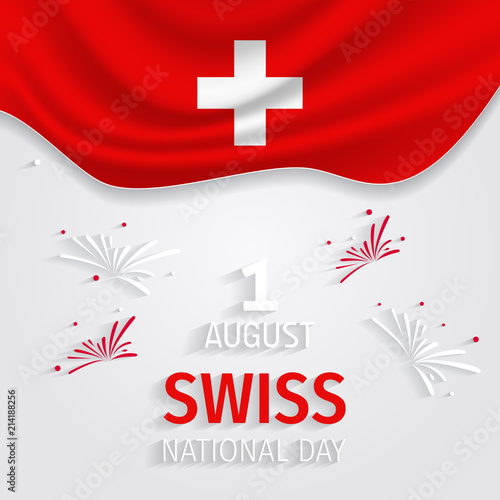 Swiss national day vector.