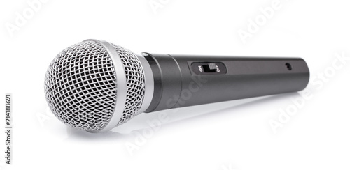 Wireless microphone isolated on white background