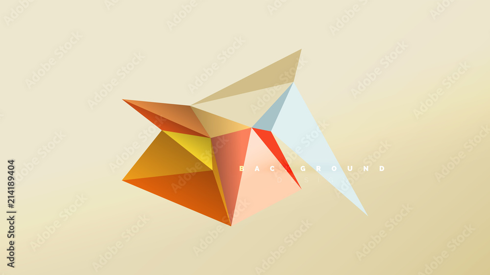 Abstract background - geometric origami style shape composition, triangular low poly design concept. Colorful trendy minimalistic illustration Abstract background - geometric origami style shape composition, triangular low poly design concept. Colorful trendy minimalistic illustration
