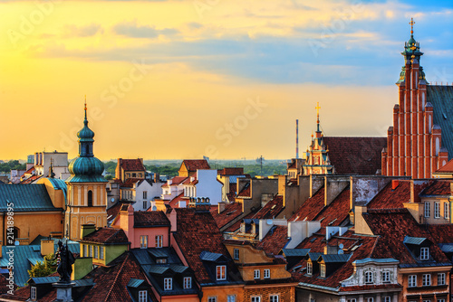 Typical Roofs of the Warsaw City Old Town