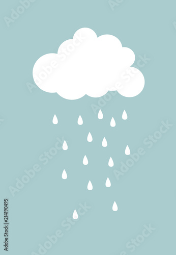 cute cloud. vector illustration. card for kids.