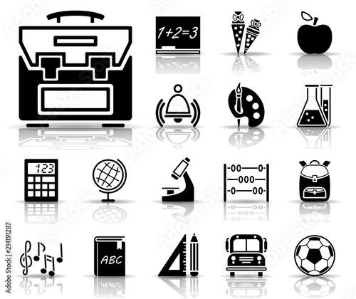 Grundschule -  Iconset (Schwarz)