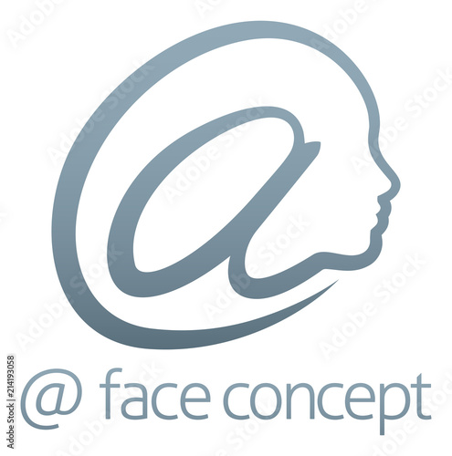 Commercial At Sign Face Concept