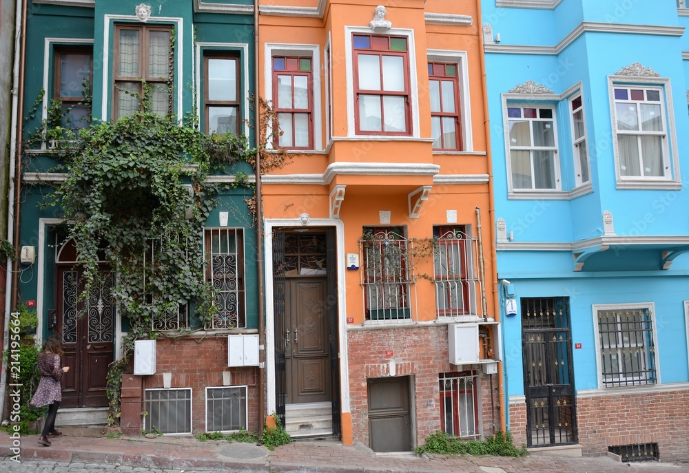 Naklejka premium Colorful houses of Balat