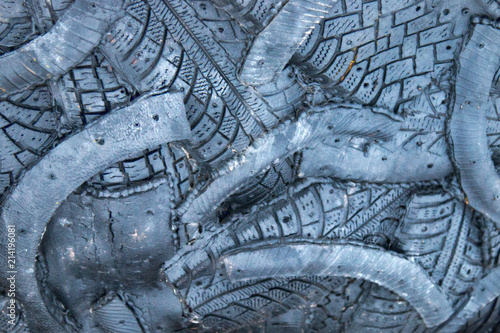 dump background of old tires. photo