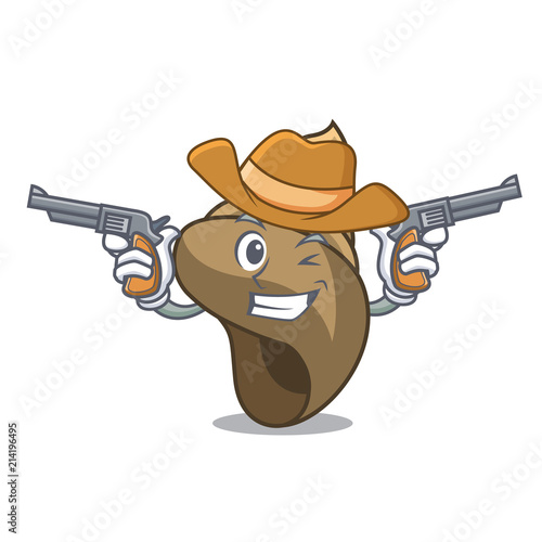 Cowboy spiral shell character cartoon
