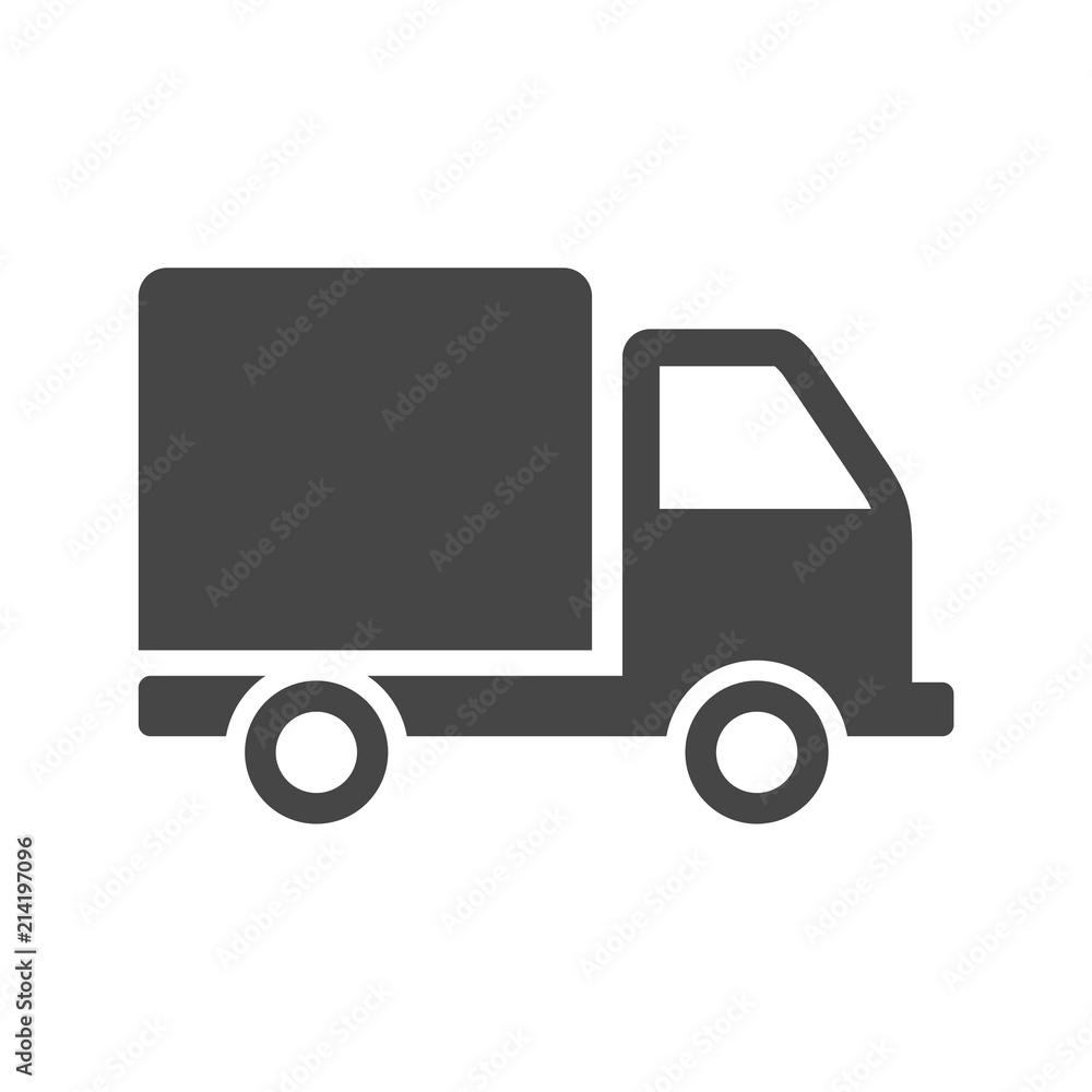Delivery truck icon - with copy space Delivery truck icon - with copy space