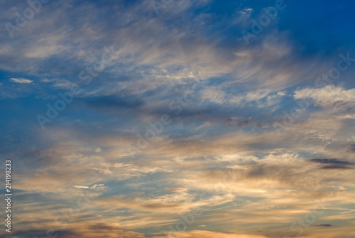 Fototapeta Naklejka Na Ścianę i Meble -  Orange And Blue Sunset