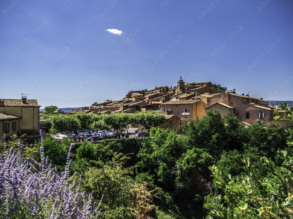 Hilltop village of Rousillon in Provence, France