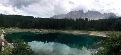 Alpes rocks mountain emerald blue lake  © Ryang
