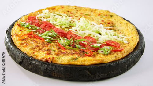Cuadro en lienzo African rolex roll omelette with vegetables