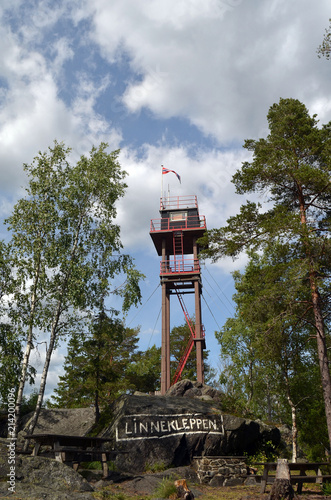 Fire watch tower on Linnekleppen Mountain. During the Second World War, it was used to monitor German aircraft.Rakkestad Community,Norway
 photo