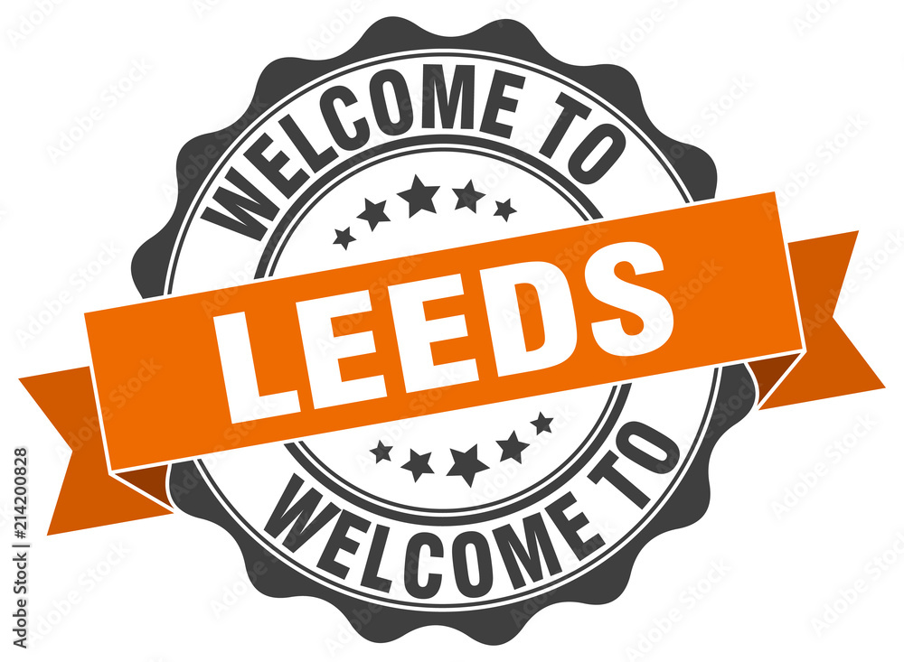 Fototapeta premium Leeds round ribbon seal