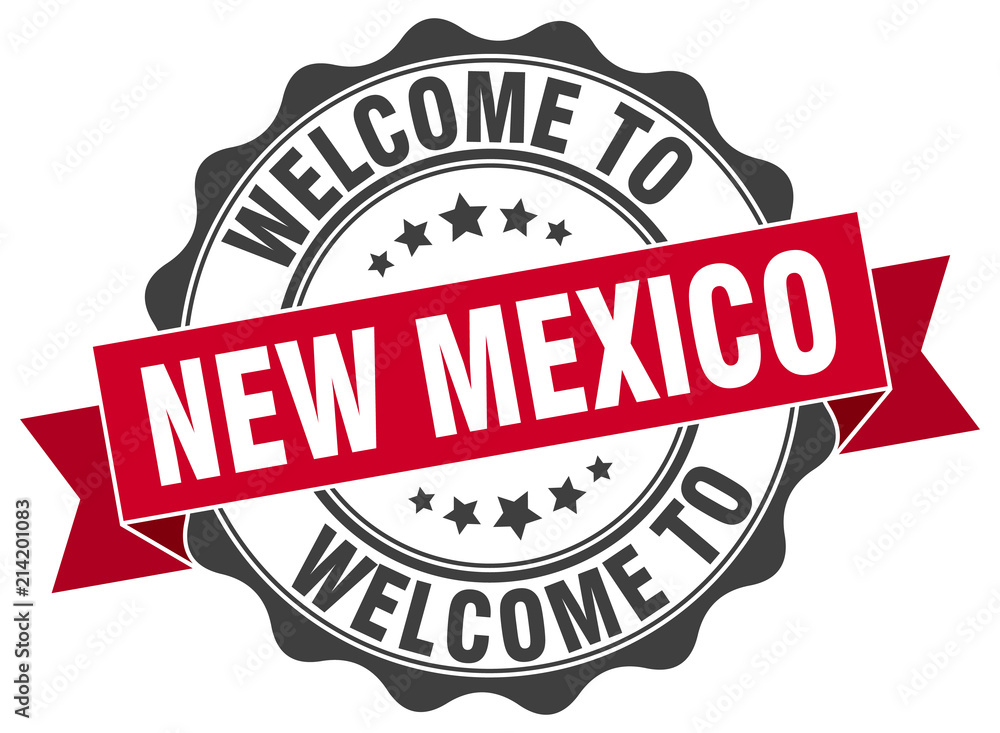 Obraz premium New Mexico round ribbon seal