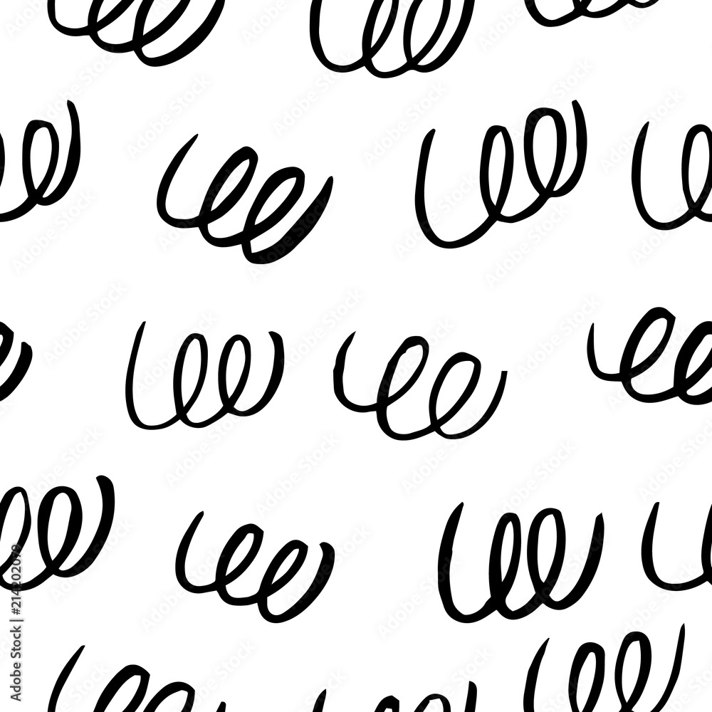 Obraz premium Abstract hand drawn pattern with swirls.Perfect design for posters, cards, textile, web pages.