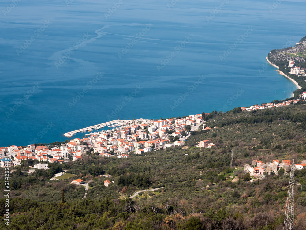 Obraz premium Tucepi from the mountain