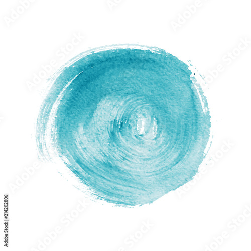 Hand drawn watercolor stroke for the background in the shape of a circle.