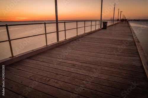 The pier of Frankston in the summer just after sunset photo