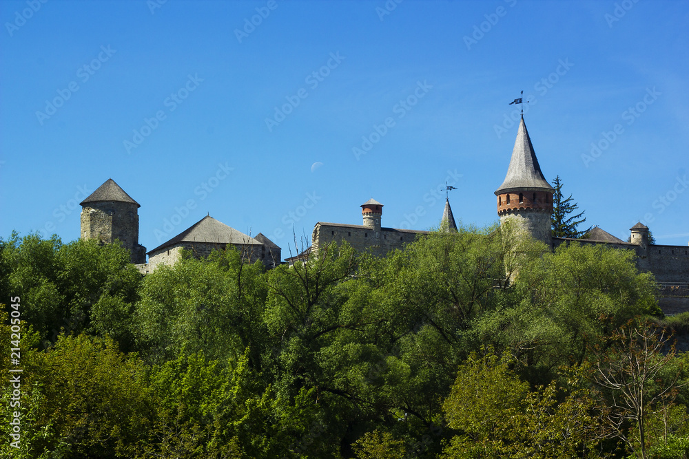Stone tower, spiers Kamianets-Podilskyi
