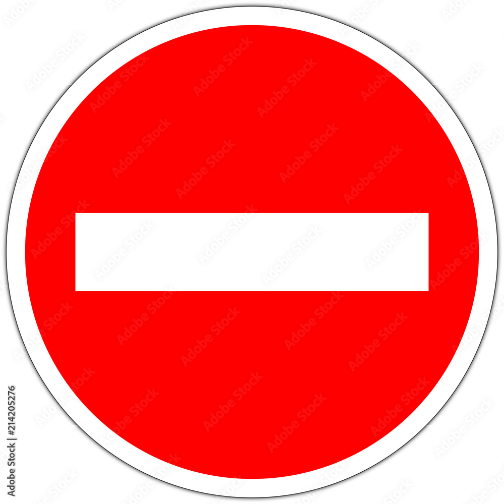 Panneau routier en france: sens interdit