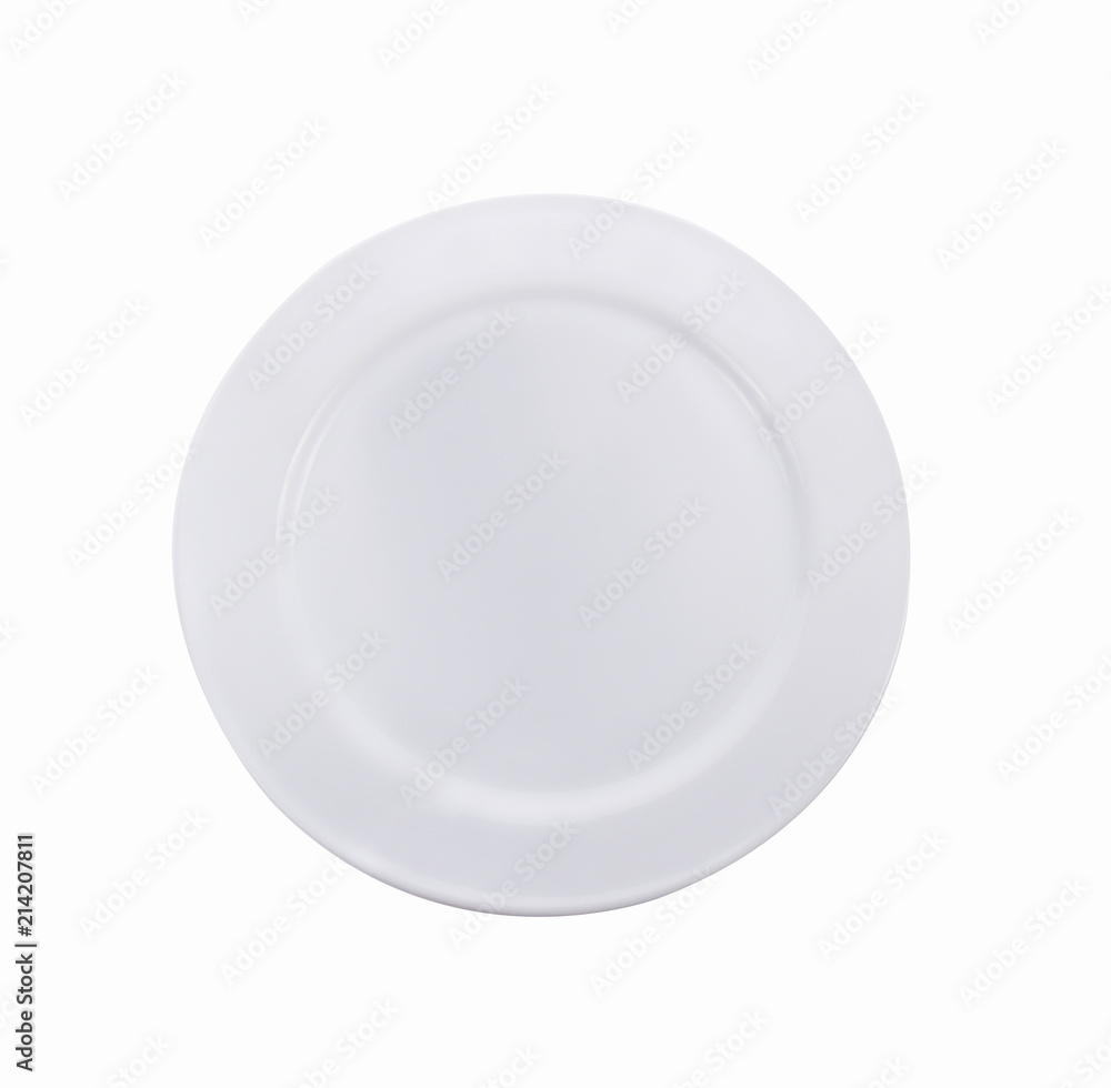 white plate isolated on a white background white plate isolated on a white background