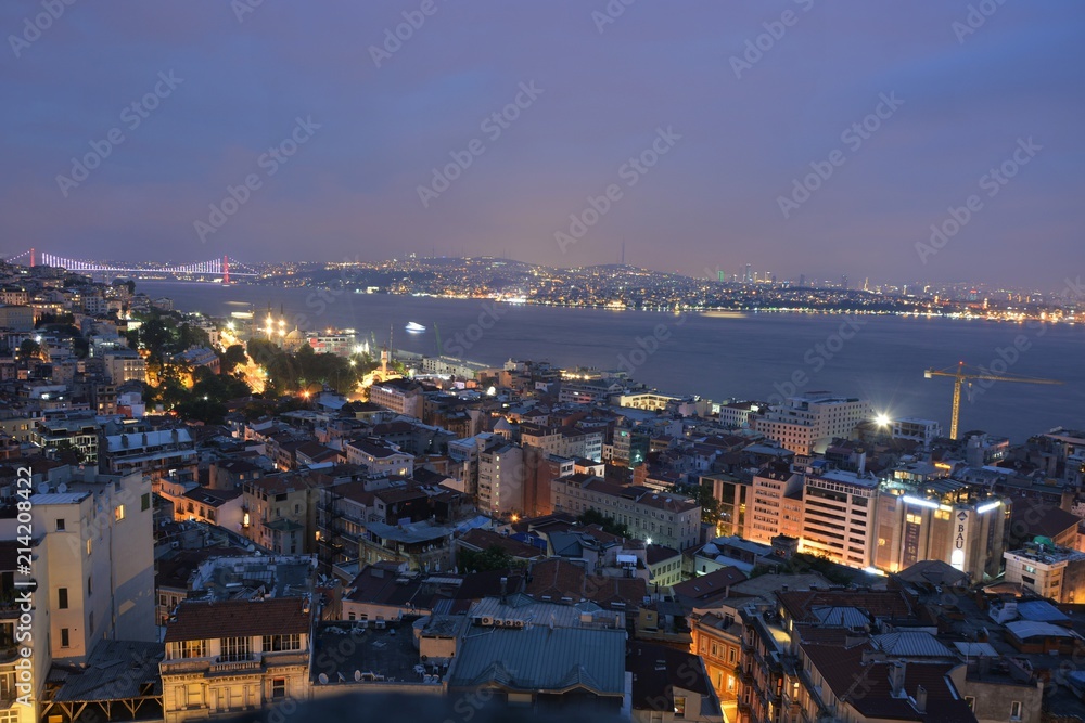 Obraz premium Widok na Bosfor z Wieży Galata