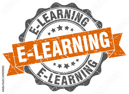 e-learning stamp. sign. seal