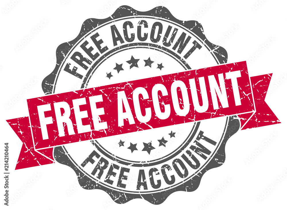 Fototapeta premium free account stamp. sign. seal