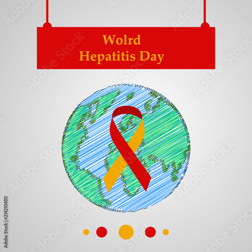Illustration of World Hepatitis Day awareness background 