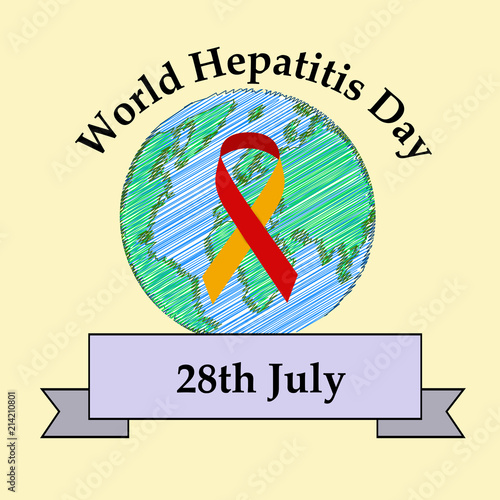 Illustration of World Hepatitis Day awareness background 