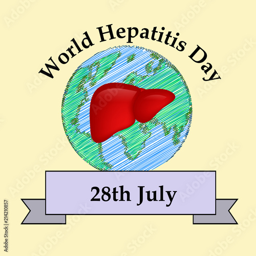Illustration of World Hepatitis Day awareness background 