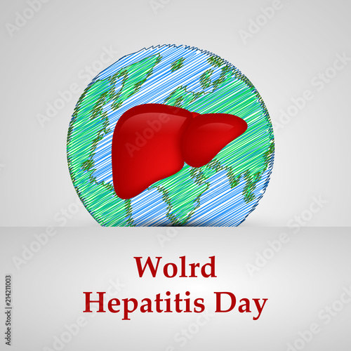 Illustration of World Hepatitis Day awareness background 