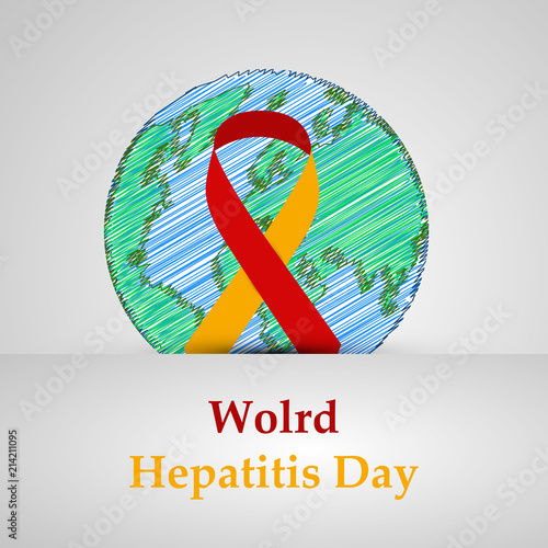 Illustration of World Hepatitis Day awareness background 