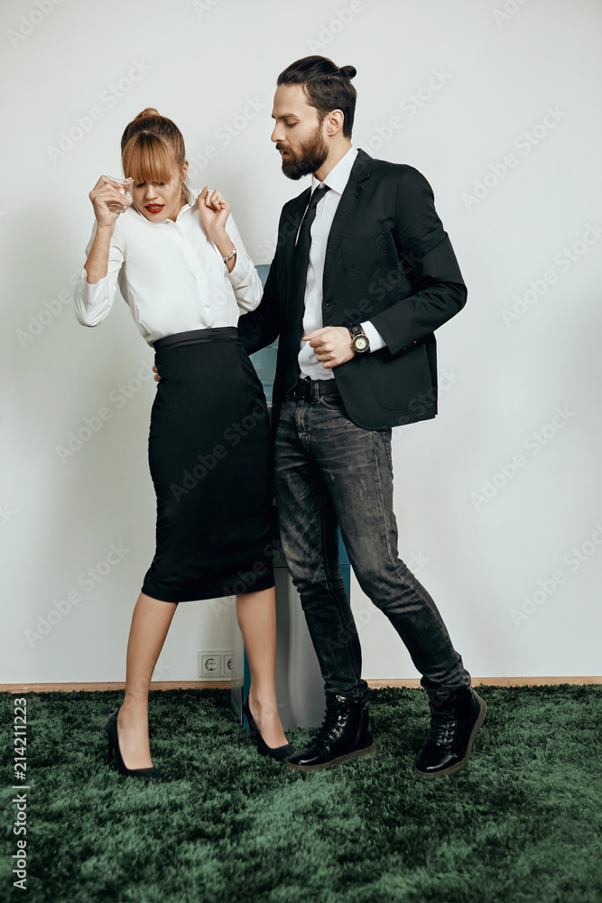 Sexual abuse and violence in the workplace. A tough boss struggling to ...