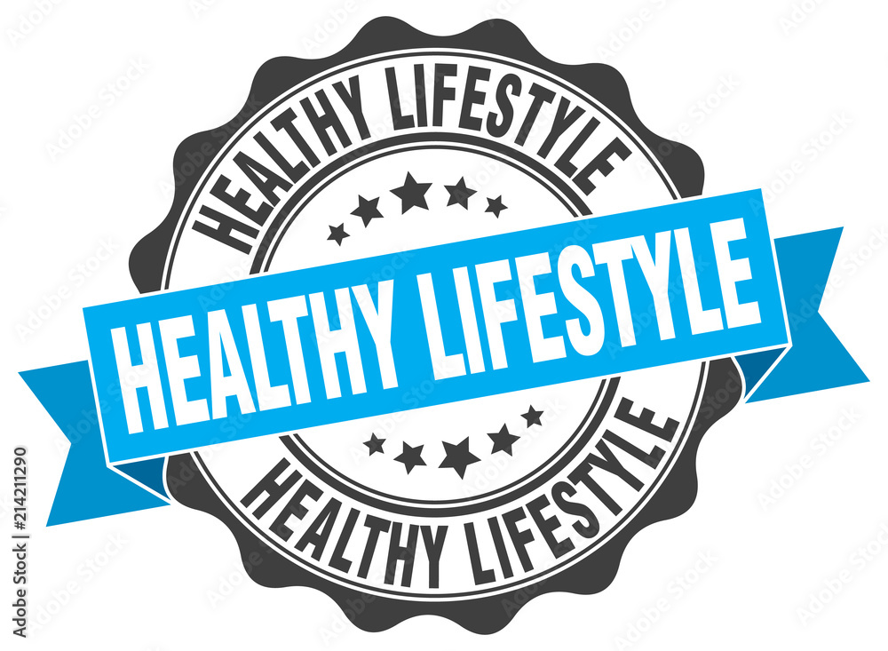 healthy lifestyle stamp. sign. seal