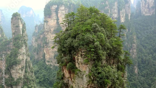 Top of Avatar Hallelujah Mountain at the Zhangjiajie National Forest Park. 