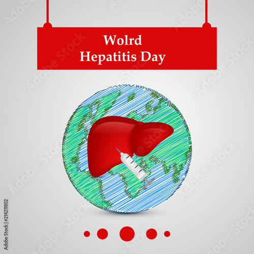 Illustration of World Hepatitis Day awareness background 